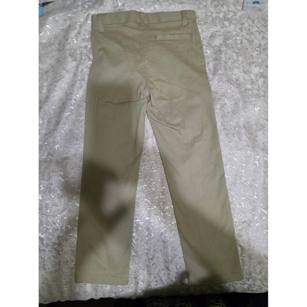 Wonder Nation Boys 2pc Set Beige Khaki Pants & Striped Button‎ Up Shirt Size 6 - Picture 7 of 7